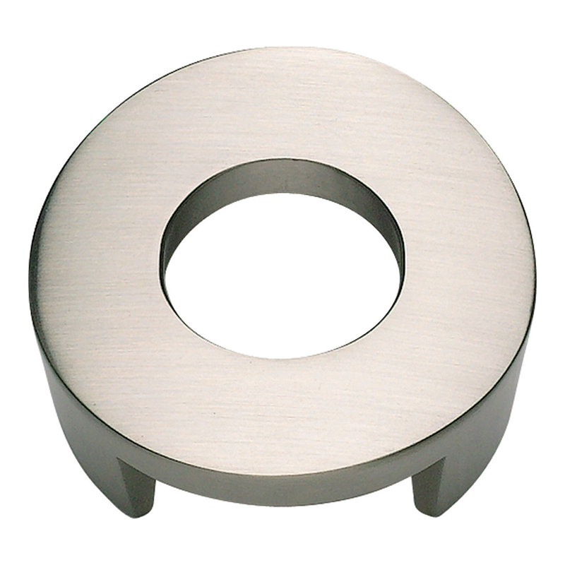 Brushed Nickel Round Modern Cabinet Knob with Mounting Hardware
