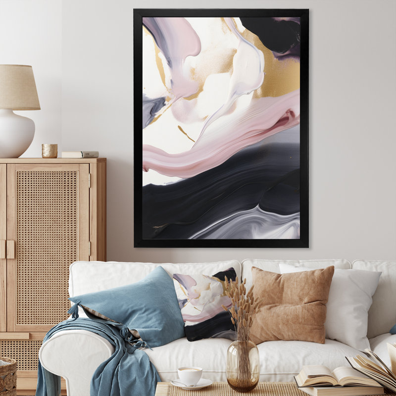 Symphonie de marbre gris et or II - impressions sur toile de marbre abstraites, H 44 po x l 34 po x P 1,5 po