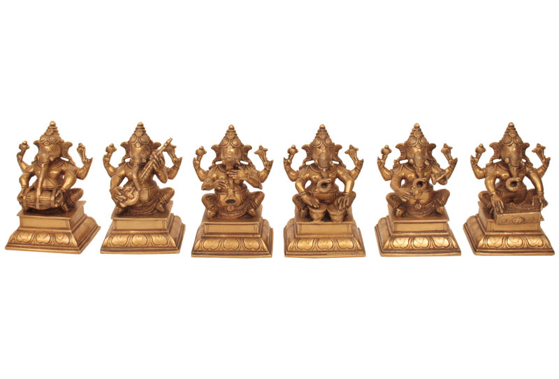 Ensemble de six Ganeshas musicales