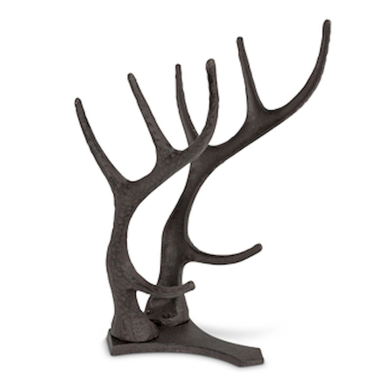 Leming Tabletop Wine Bottle Rack in Dark Brown