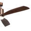 Ventilateur de plafond intérieur en acier inoxydable Ridley II de 60 po avec pales en noyer et DEL intégrée avec contrôle mural-82941947