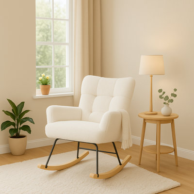 Modern Rocking Chair Cozy and Stylish Armchair for Living Room, Nursery, or Bedroom