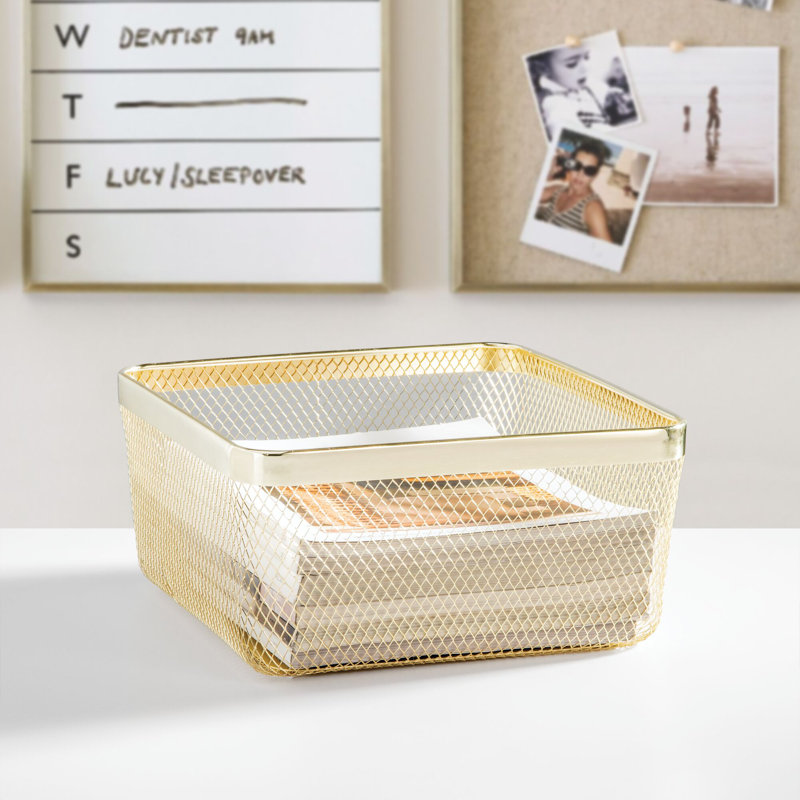 Panier Meshi 12 x 12 x 6, Laiton doux