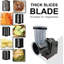 Râpe à fromage électrique Ttak HOUSEWARE, déchiqueteuse à trancheuse électrique professionnelle 250W, machine à salade électrique à contrôle à une touche Fruits, légumes, fromages, machine à salade 5 accessoires