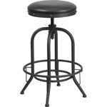 Danita 24" Counter Height Stool w/ Swivel Lift LeatherSoft Seat - Kitchen Chair