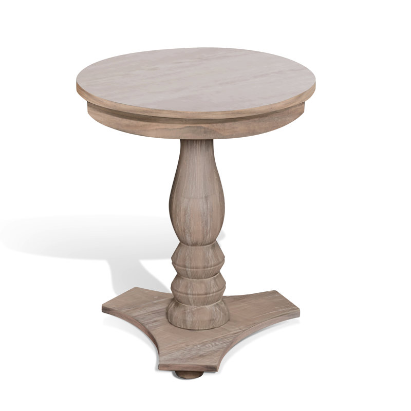 Table de bout à piédestal Abouaber, Beige