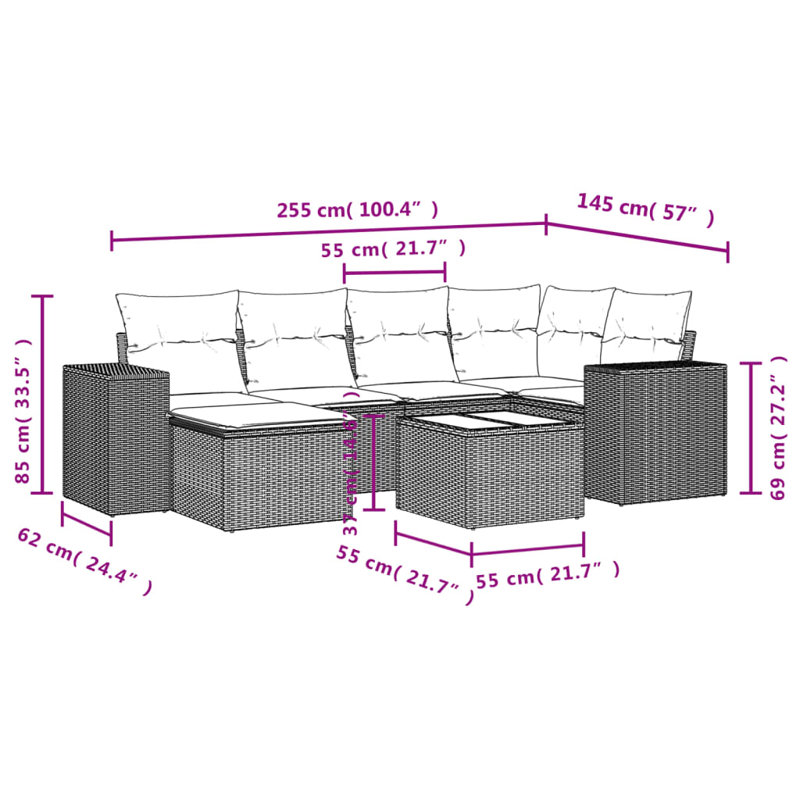 Vidaxl Garden Sofa Set