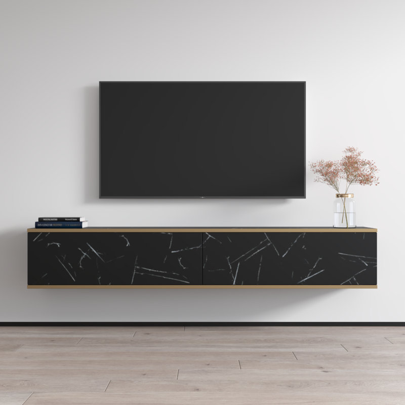 Meuble télé 68,9 po Onyx, Noir