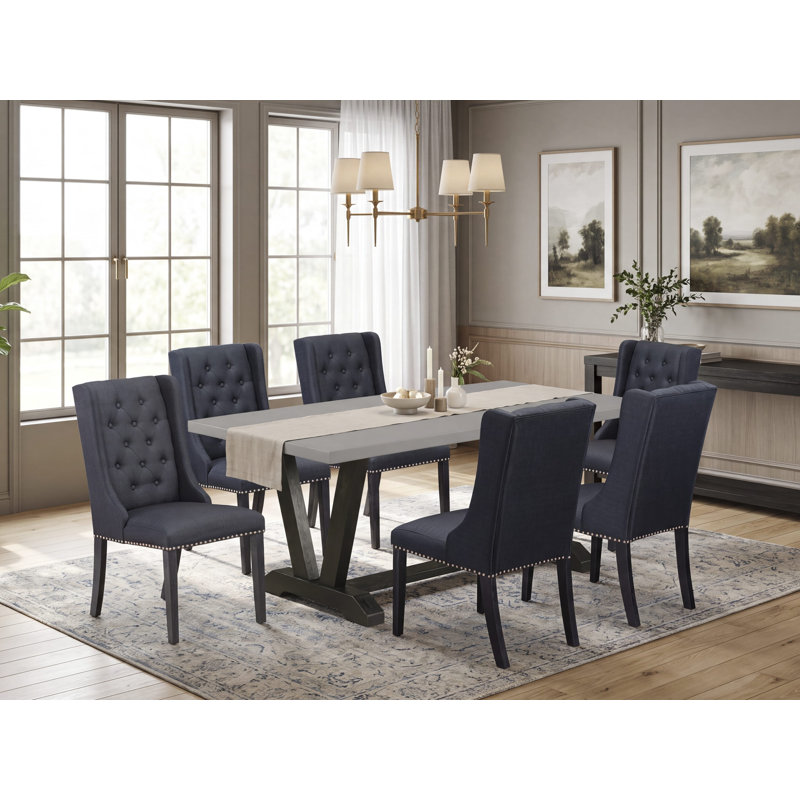 Wilinski 6 - Person Extendable Four Leg Base Dining Set