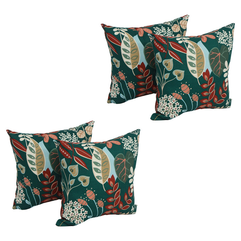 Blazing Needles Indoor/Outdoor Throw Pillow, Windcrest Spruce