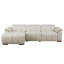 Fauteuil inclinable gris clair en forme de L: canapé électrique moderne en cuir véritable avec port USB - support mural peu encombrant (110 caractères)