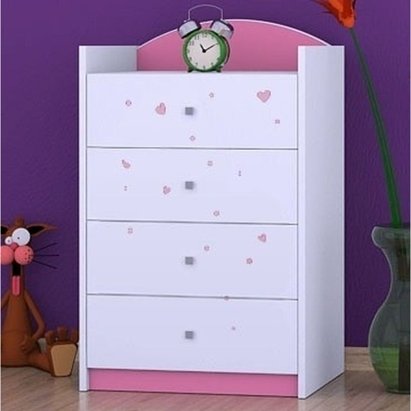 Nevins Kids 4 - Drawer Chest, Pink