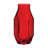 Ruby Red Argyle Glass Vase