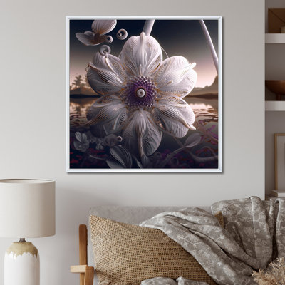 Magie blanche magnolia à l'aube sur toile