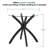 Round Dining Table with Tempered Glass Top and Solid Wood Legs-100588388