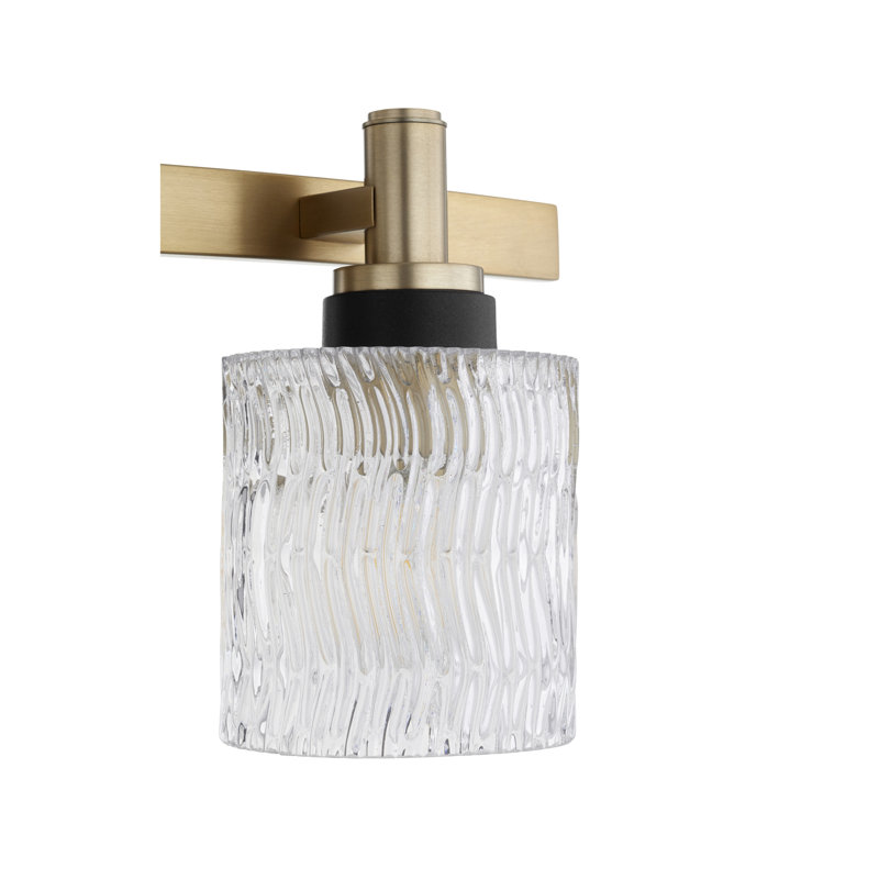 Stadium 3-Light Aged Brass Vanity, Aged Brass