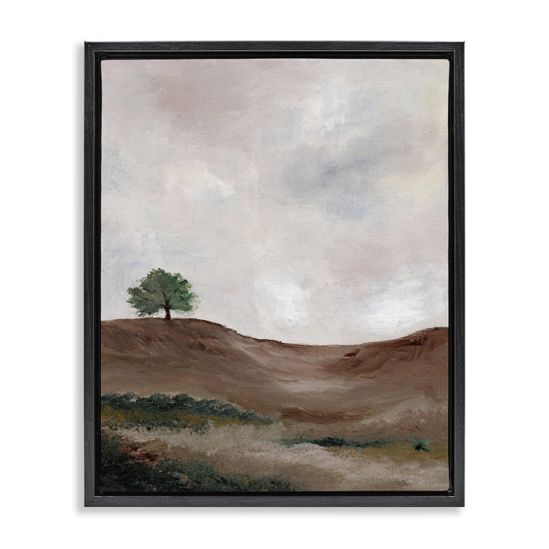 «Curving Desert Hill», art mural encadré par Nikita Jariwala, Cadre flottant noir de jais, H 21 po x l 17 po