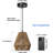 7.09 in. 2 Pack Boho Mini Rattan Pendant Light-1953159684