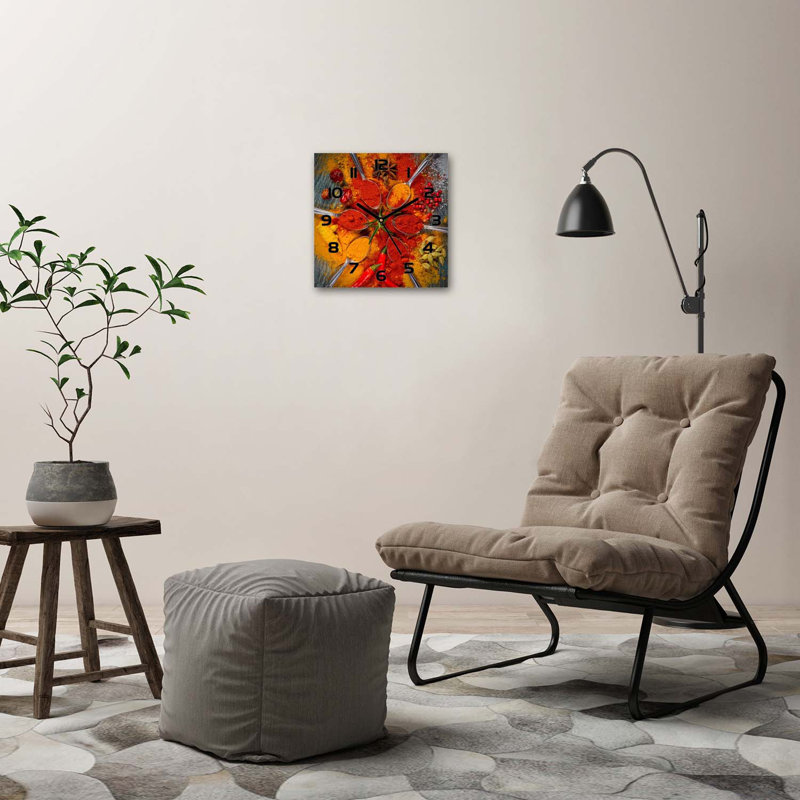 Hassen Glass Wall Clock, Black