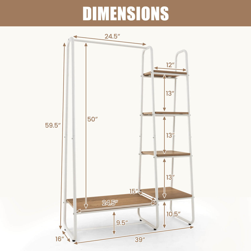 39'' Metal Clothing Rack