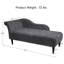 Velvet Upholstered Chaise Lounge With Rolled Arm, Upholstered Sofa Recliner Lounge Chair-1747567611