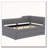 Upholstered Daybed with Trundle and Three Drawers-929314257-929314256
