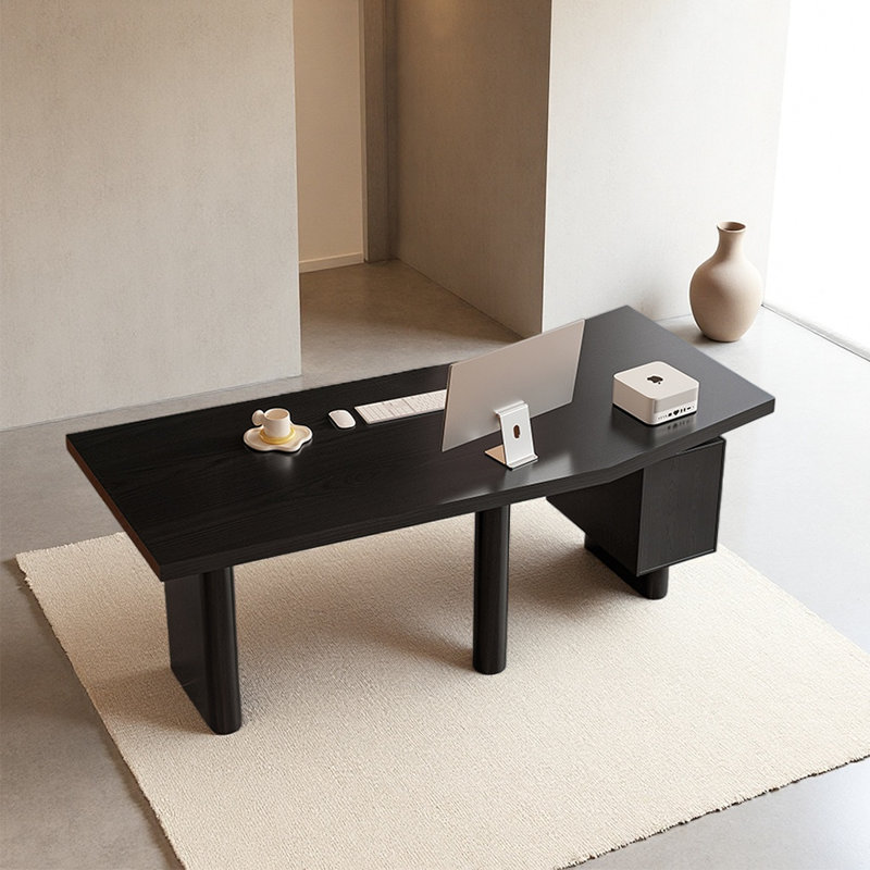 Bureau de style moderne et minimaliste, H 29,53 po x l 86,61 po x P 31,5 po