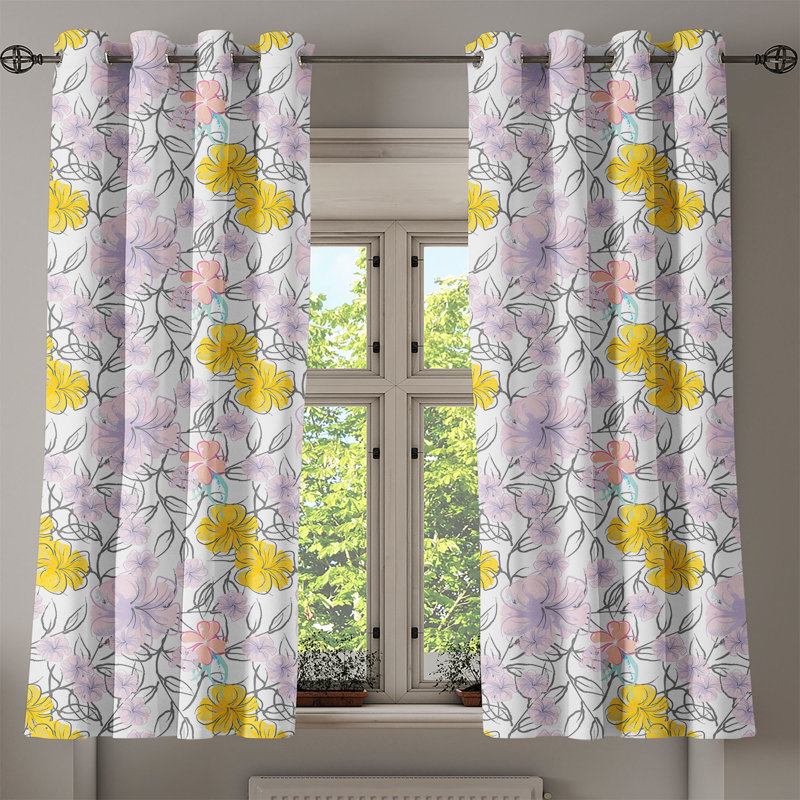 Semi Sheer Curtain Pair