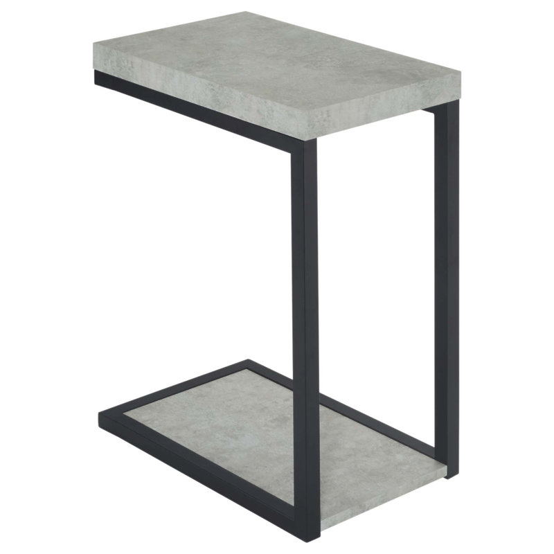 Table élégante en ciment et en-cas au design minimaliste, parfaite pour les espaces de vie modernes et fonctionnels.