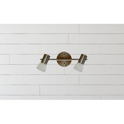 Gabriel 15'' 2 -Light Fixed Track Track Kit with Dimmable