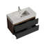 Meuble-lavabo de 36 po avec lavabo à surface solide brillante et tiroirs souples, meuble-lavabo mural flottant pour salle de bain moderne, lavabo une pièce sans drain ni robinet, KD