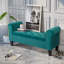 Banc rembourré capitonné à boutons avec accoudoirs roulés pour le salon ou le couloir, gris-707100769