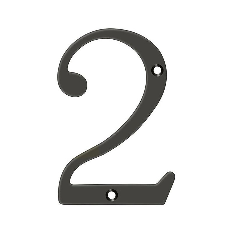Chiffres de 4 po Deltana, Bronze huilé, 2