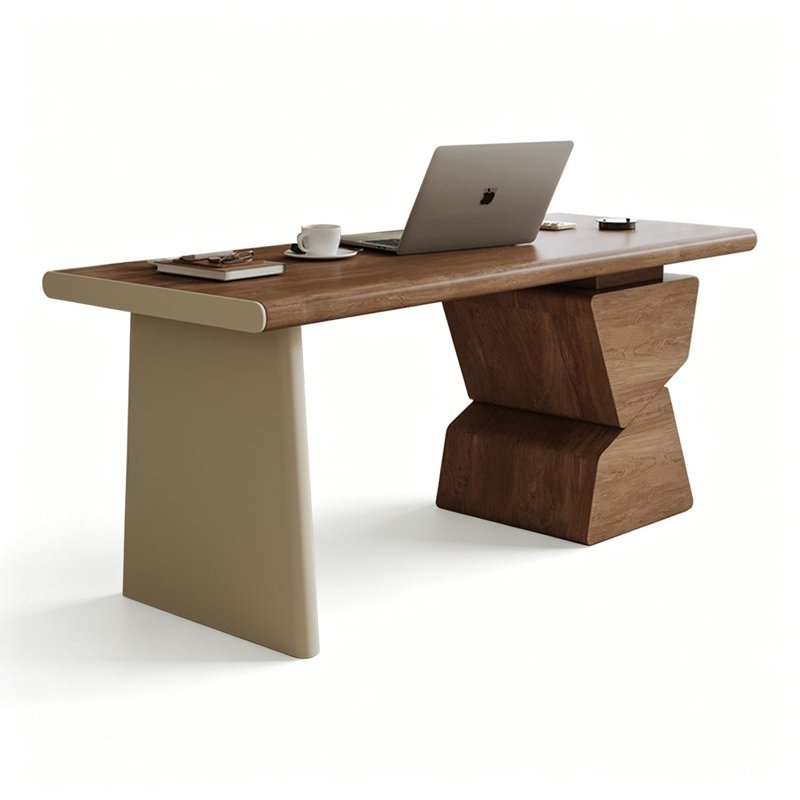 Bureau en bois massif à panneaux multiples pour une utilisation à la maison dans le bureau, 29.53"H*62.99"W*27.56"D