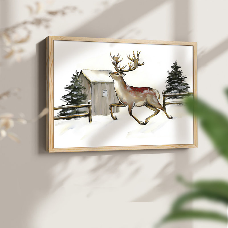 «Chirstmas Art» - Dccxxxvi - Reproduction encadrée - réversible, H 8 po x l 10 po, Naturel