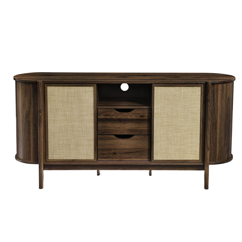 Reid 63" Curved Sideboard In Walnut