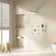 Rainier 4-Function 20 Inch Wall Mounted Rectangular Rainfall Thermostatic Shower System With 6 Body Jets