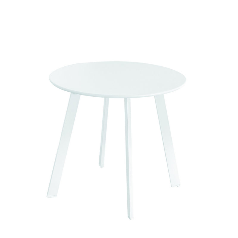 Mccreight Round Metal Outdoor Coffee Table , cm W cm D, Sea white, 42cm H x 60cm W x 60cm D