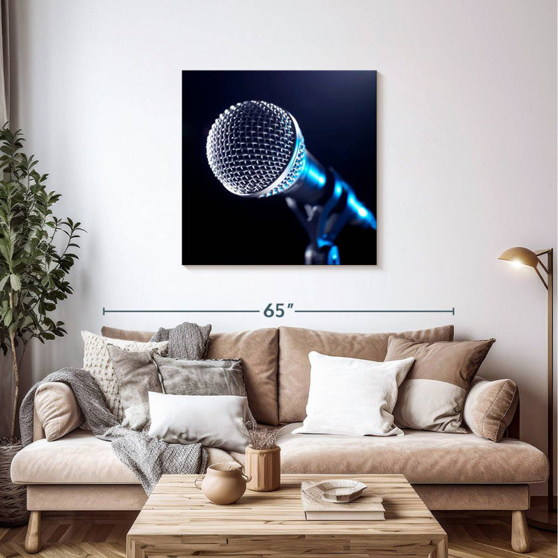 Abarca Microphone On A Stand, 36" H x 36" W
