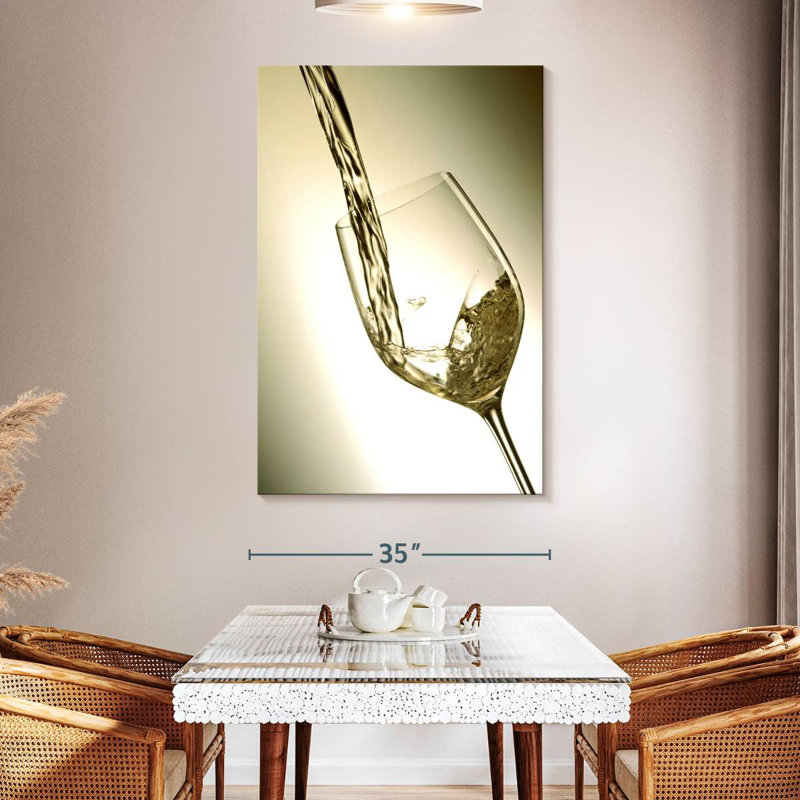Yarlin White Wine Flow, 51" H x 34" W