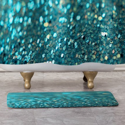 Tapis pour salle de bain, Turquoise