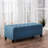 Blue Fabric Storage With Versatile Function And Birch Legs - 50.54D X 21.06W 18.30H Elegant Feature Living Room Furniture-1748219537