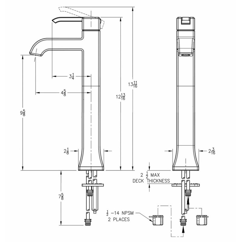 Park Avenue Vessel Sink Bathroom Faucet