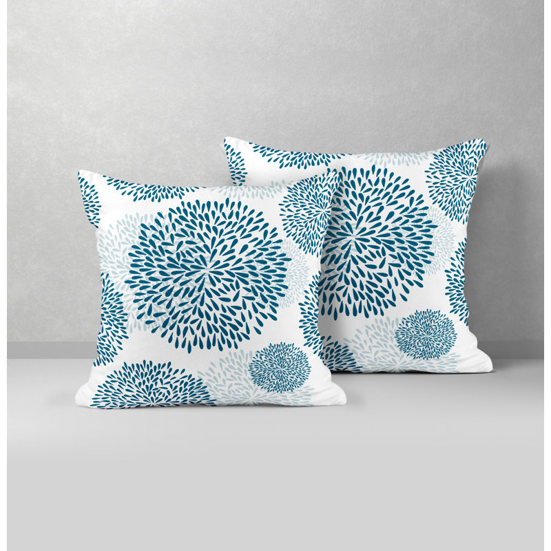 Coussin Confetti, L 17 po x H 17 po, Turquoise
