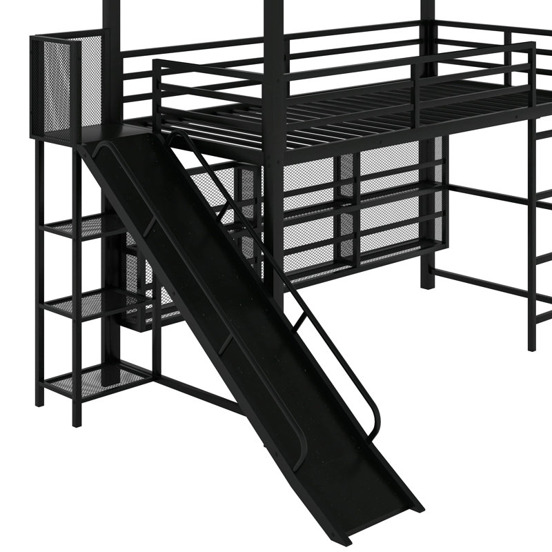  Lit mezzanine en métal Anjuma