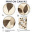 Feuilles taupe mosaïque collage - ensemble de 6 impressions sur toile florales-570054090-570054091