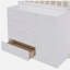 Lit double avec 4 tiroirs et 3 tablettes - blanc-121070170
