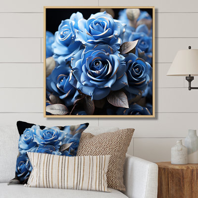 " Azure Blue Roses Arrangement Elegance IV "