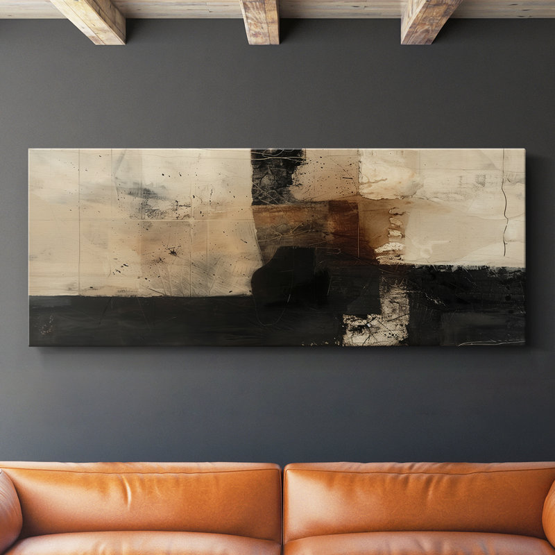 Toile tendue avec châssis abstrait Series # 3 XC III, H 12 po x l 30 po