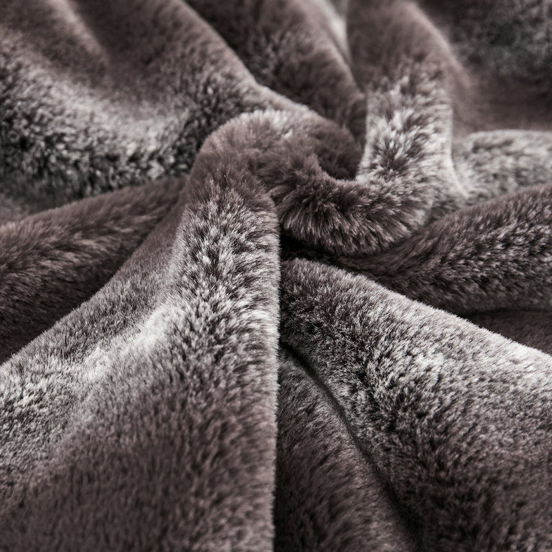 Knitted Throw Blanket, Brown